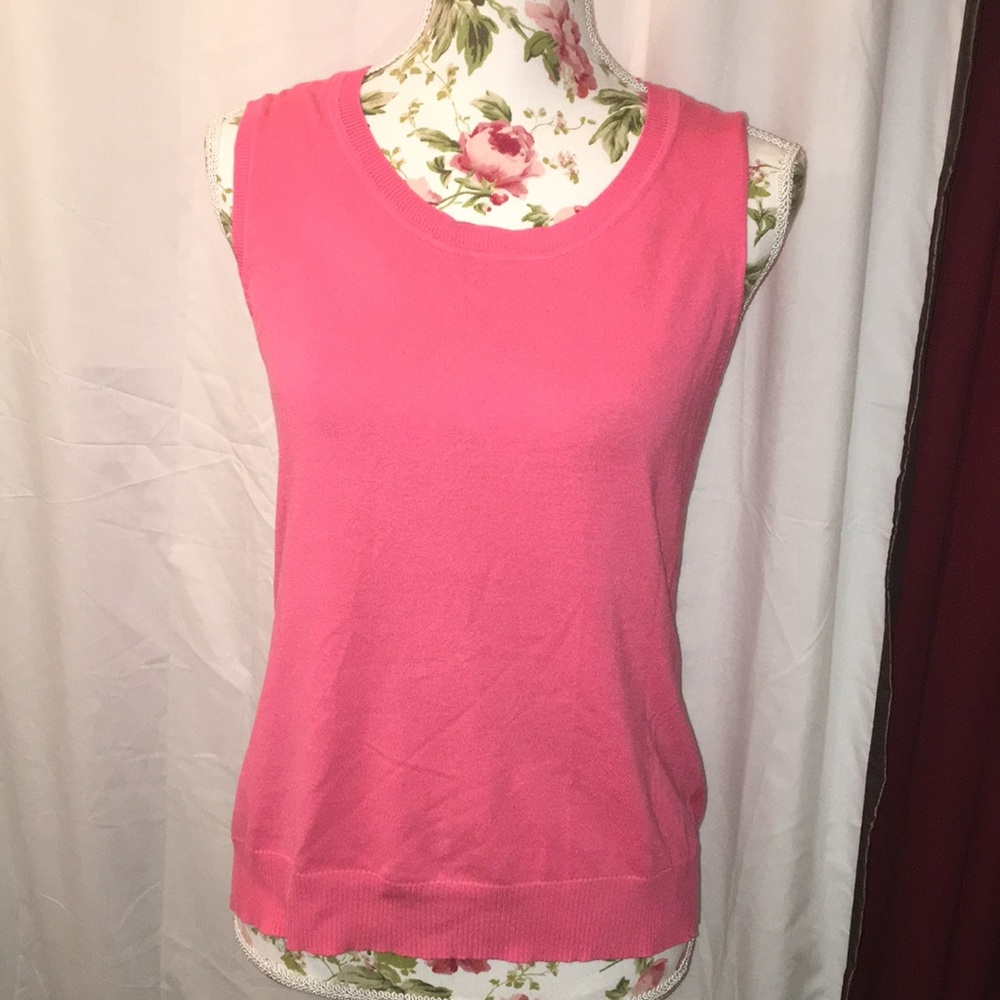 Pink No Sleeve Tank Top